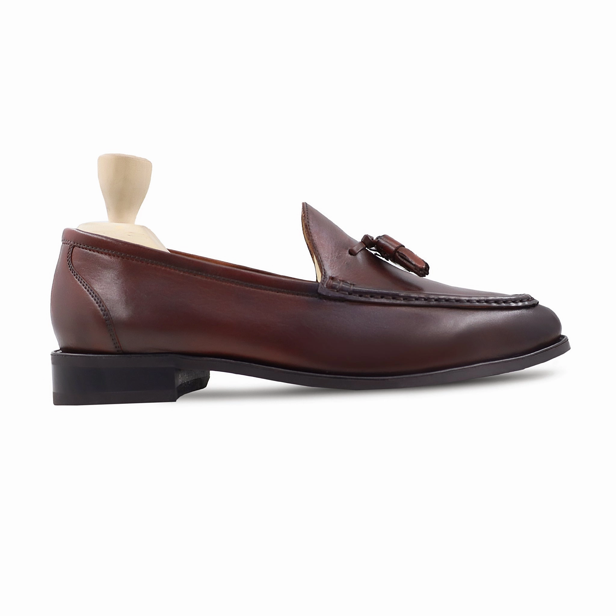 Slip On Loafers Leather Mentis - Men's Oxblood Calf Leather Loafer
