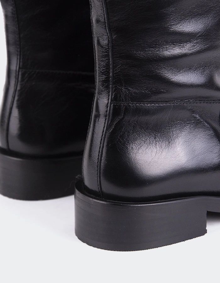 Slip On Rain Boots Moyle Black Leather