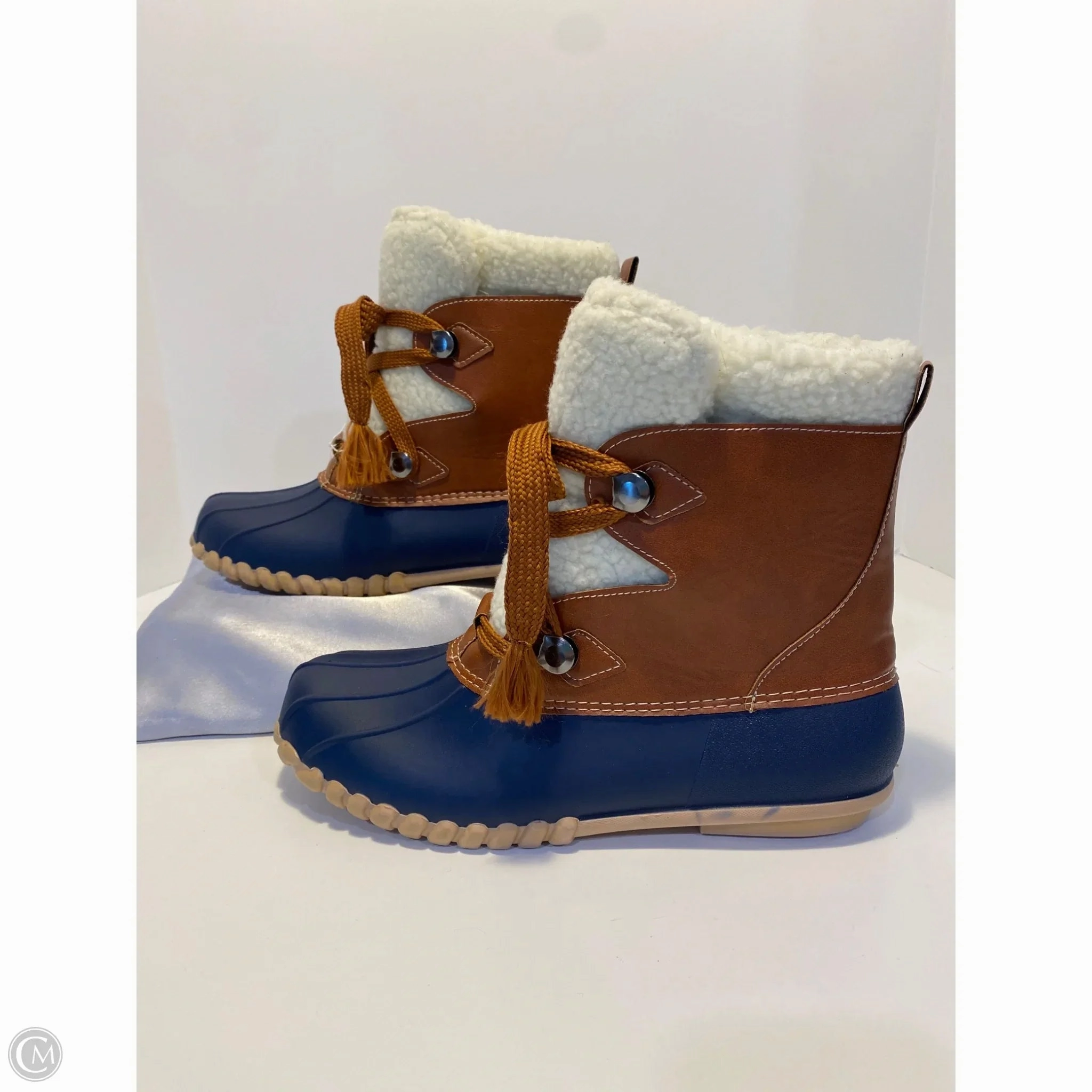 Green Rain Boots Boots Rain By Clothes Mentor In Navy, Size: 10