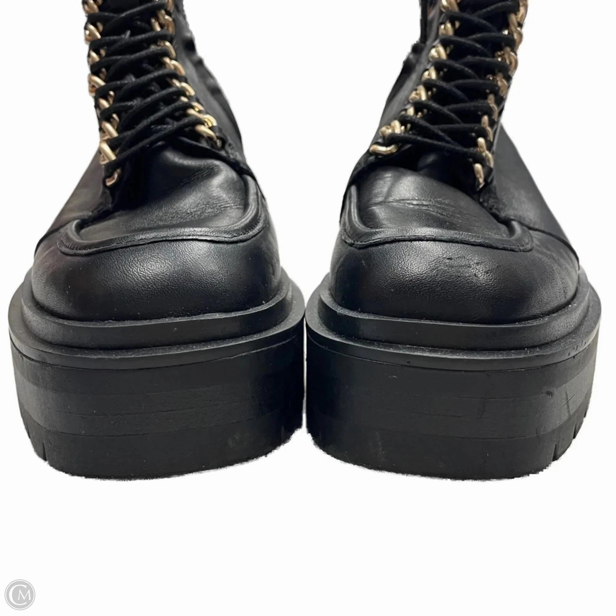 Boots Combat By Sam Edelman In Black & Gold, Size: 5.5 Floppy Combat Boots