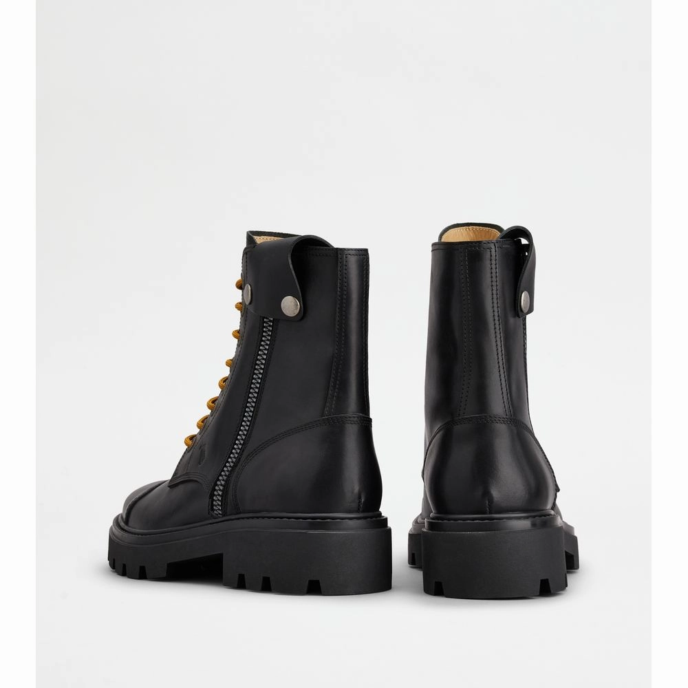 Tod's Combat Boots in Leather Us Army Combat Boots