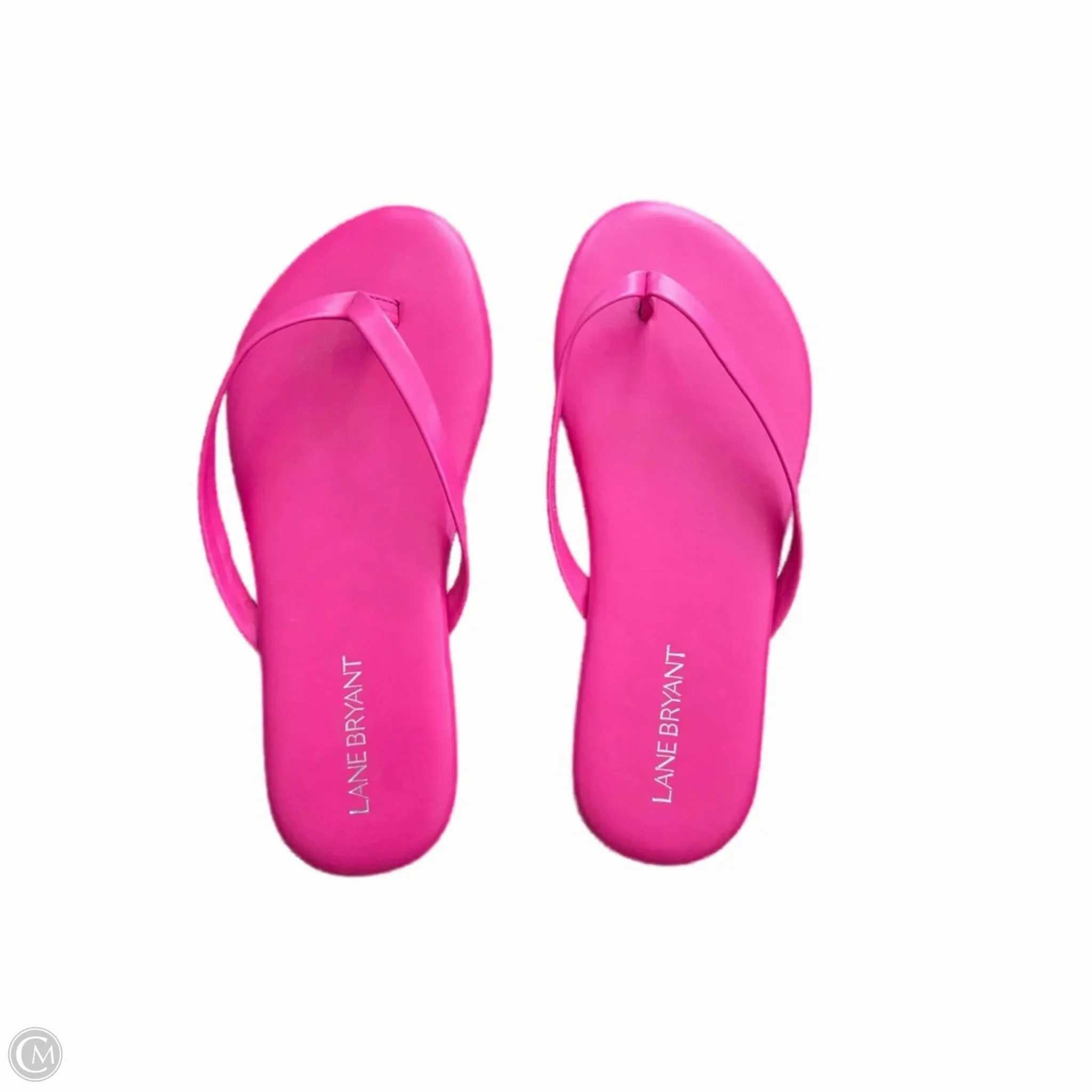 Sandals Flip Flops By Lane Bryant In Pink, Size: 7 Fish Flip Flopa