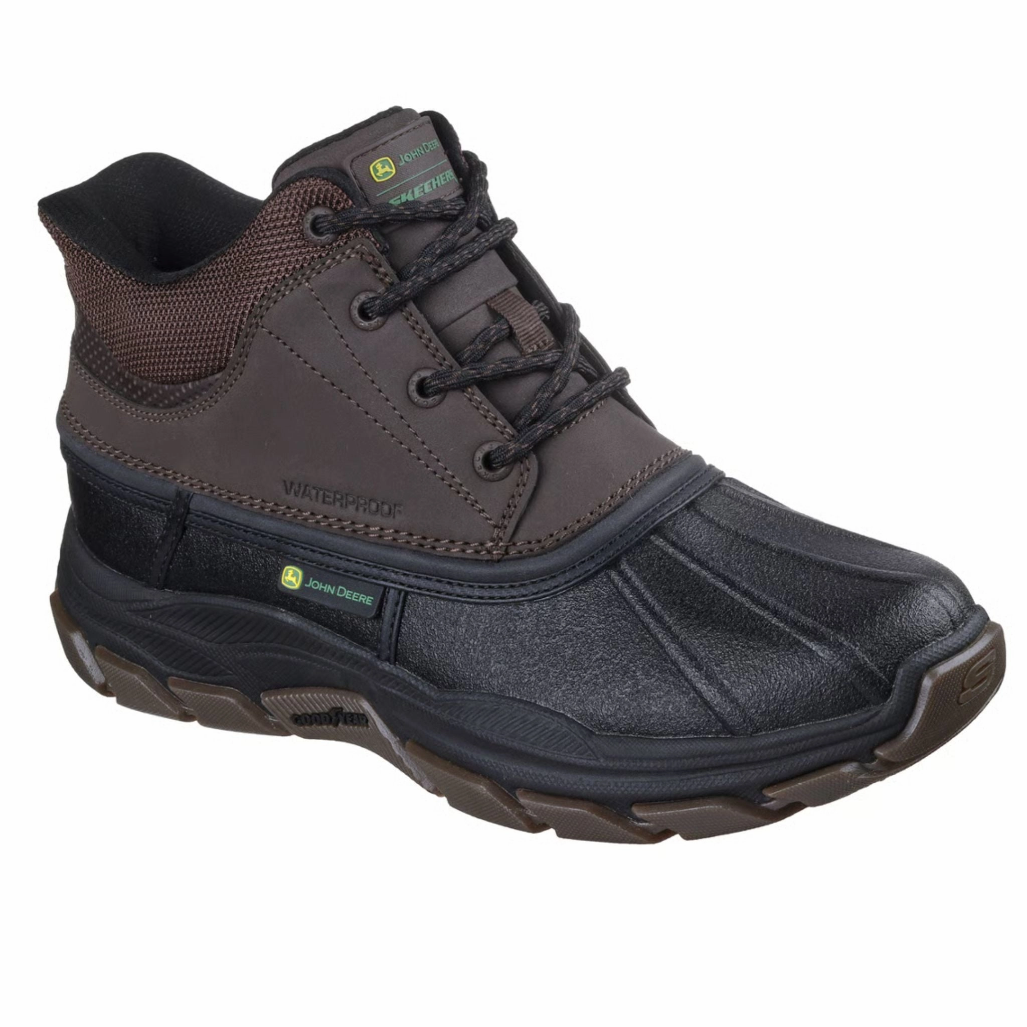 Skechers Men's 256026 John Deere Slip-ins Respected Swamper Chocolate Black Waterproof Work Shoes Size 15 Waterproof Shoes