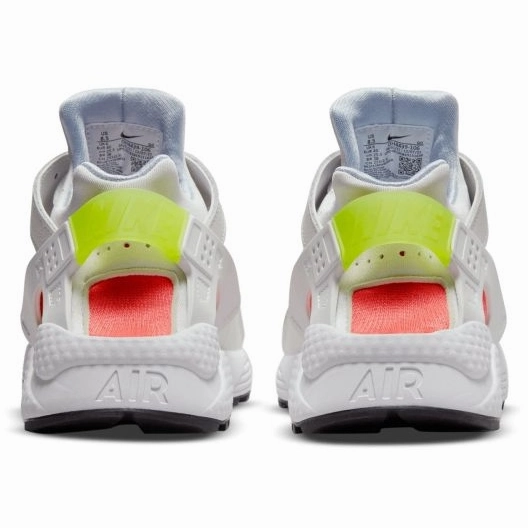 Nike Women's Air Huarache Shoes - White / Bright Crimson / Black / Volt Nike Indoor Shoes