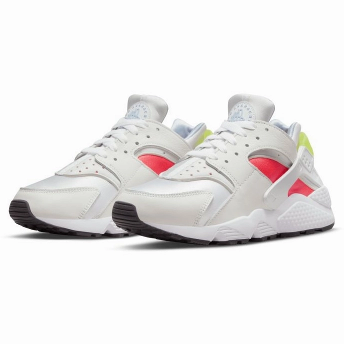 Nike Tatum Shoes Nike Women's Air Huarache Shoes - White / Bright Crimson / Black / Volt