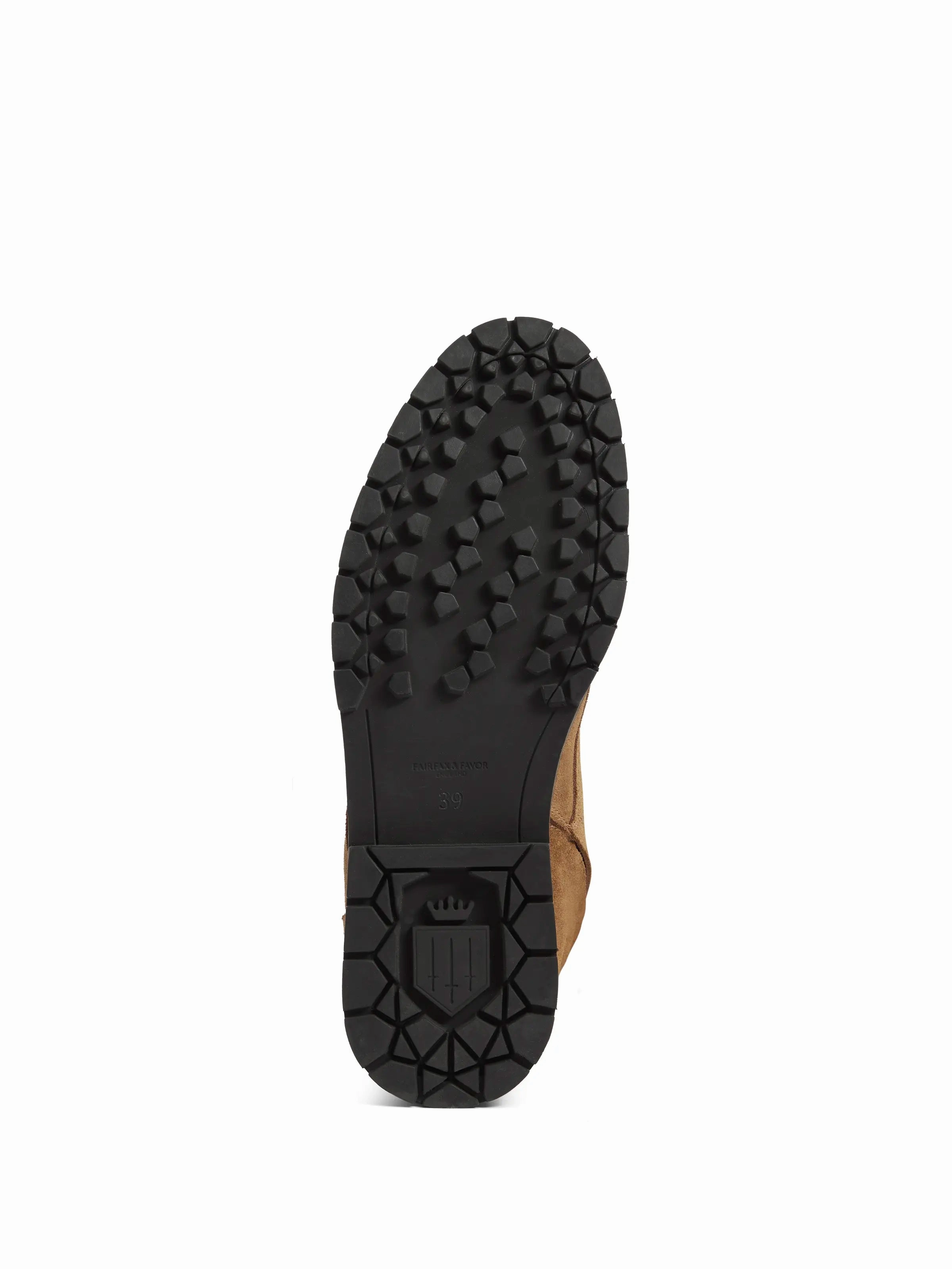 Logo Leather Lug-sole Combat Boots Windsor Combat Boot - Tan Suede