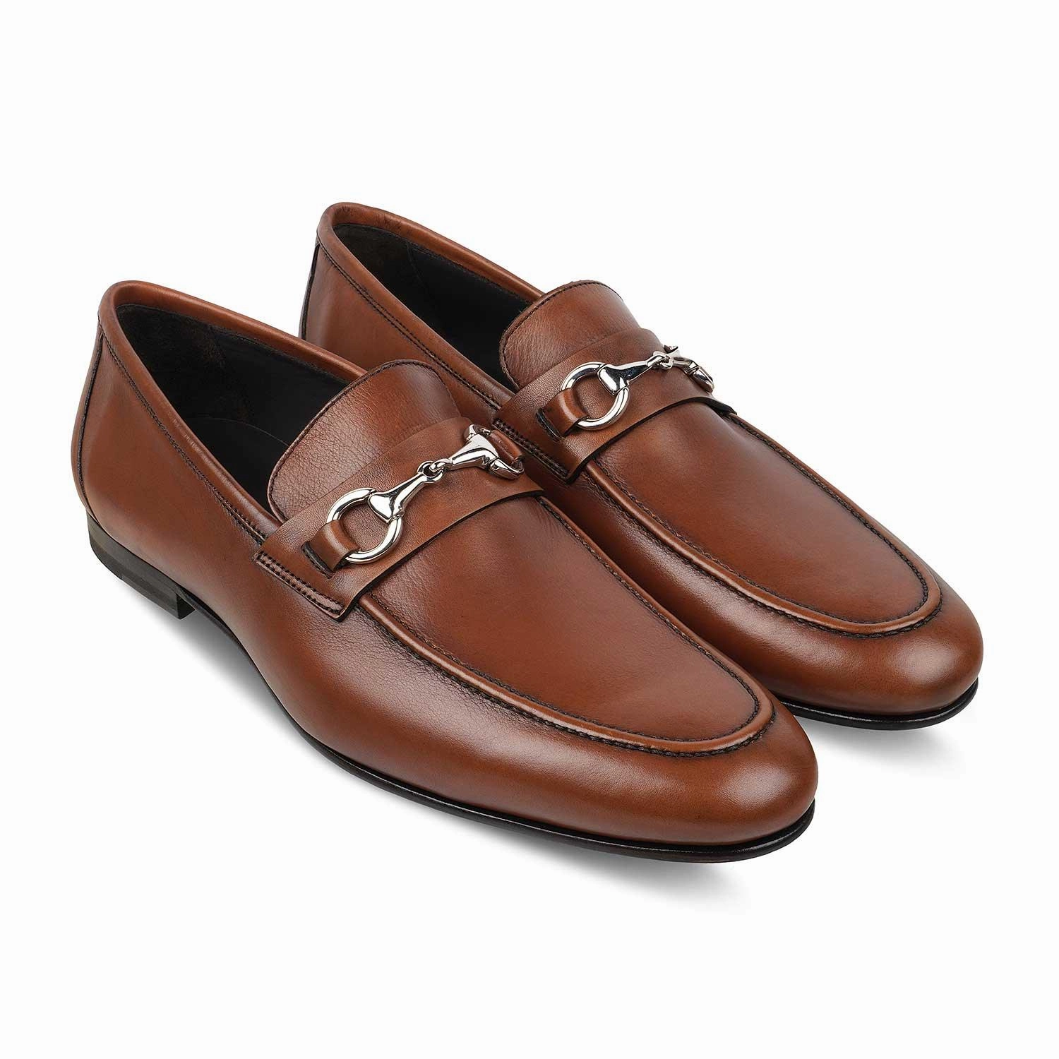The Malco Tan Men's Handcrafted Leather Loafers Tresmode Saks Loafers