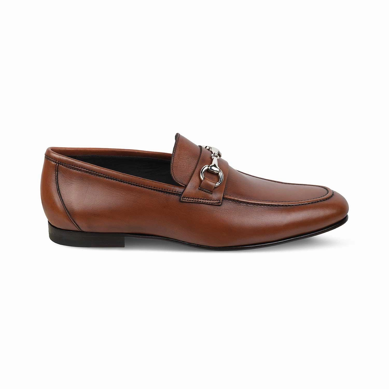 The Malco Tan Men's Handcrafted Leather Loafers Tresmode Driving Loafers