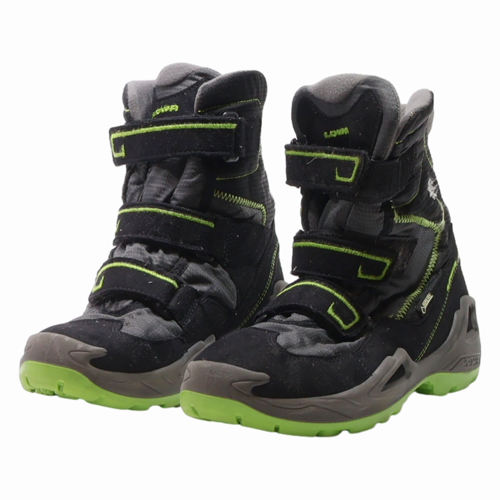 LOWA Snow Boots Grey Synthetic Womens UK 5.5 Traditional Japanese Snow Boots