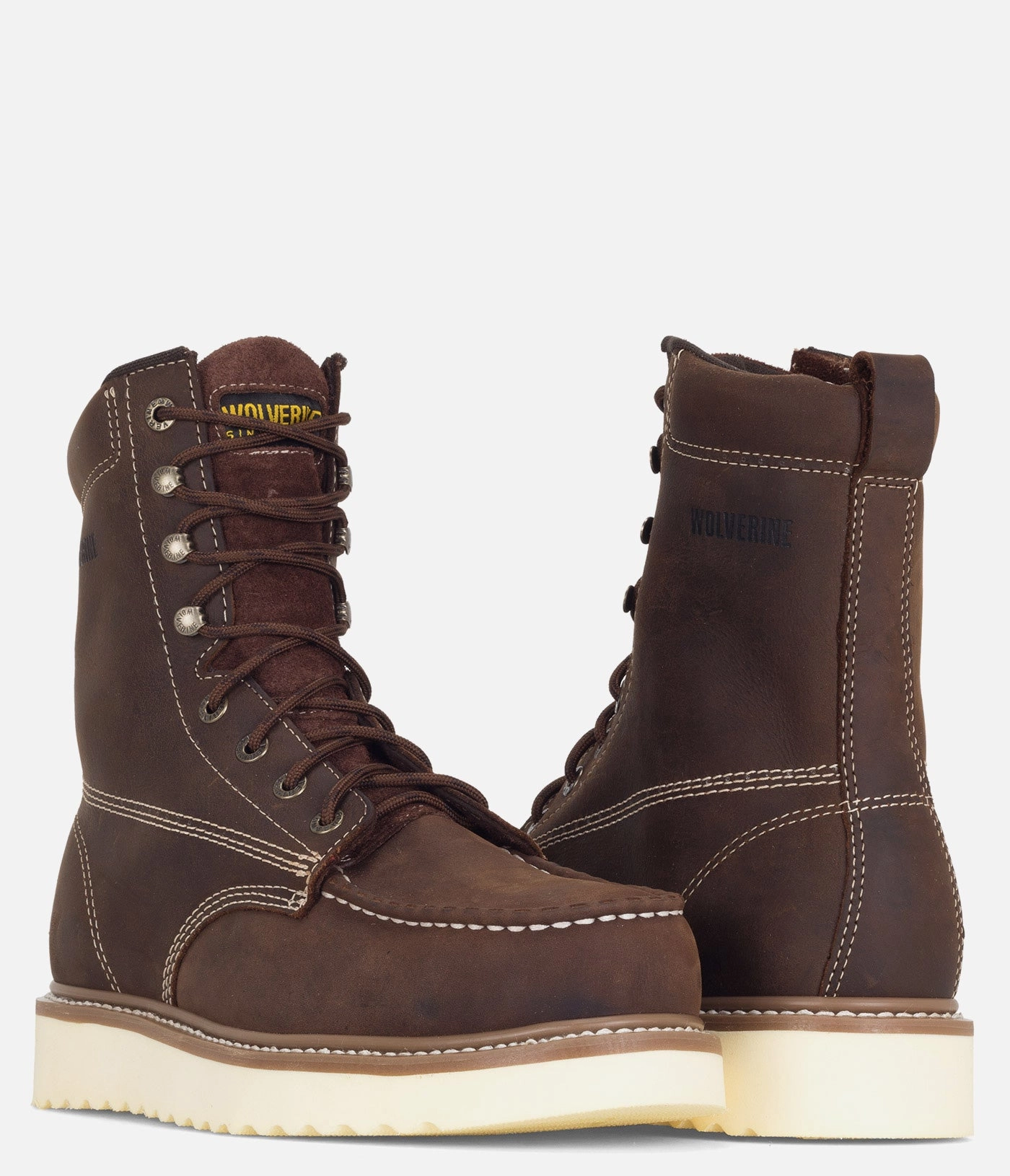 Zip Up Western Boots Wolverine Loader 8" Soft Toe Wedge Boot - Men