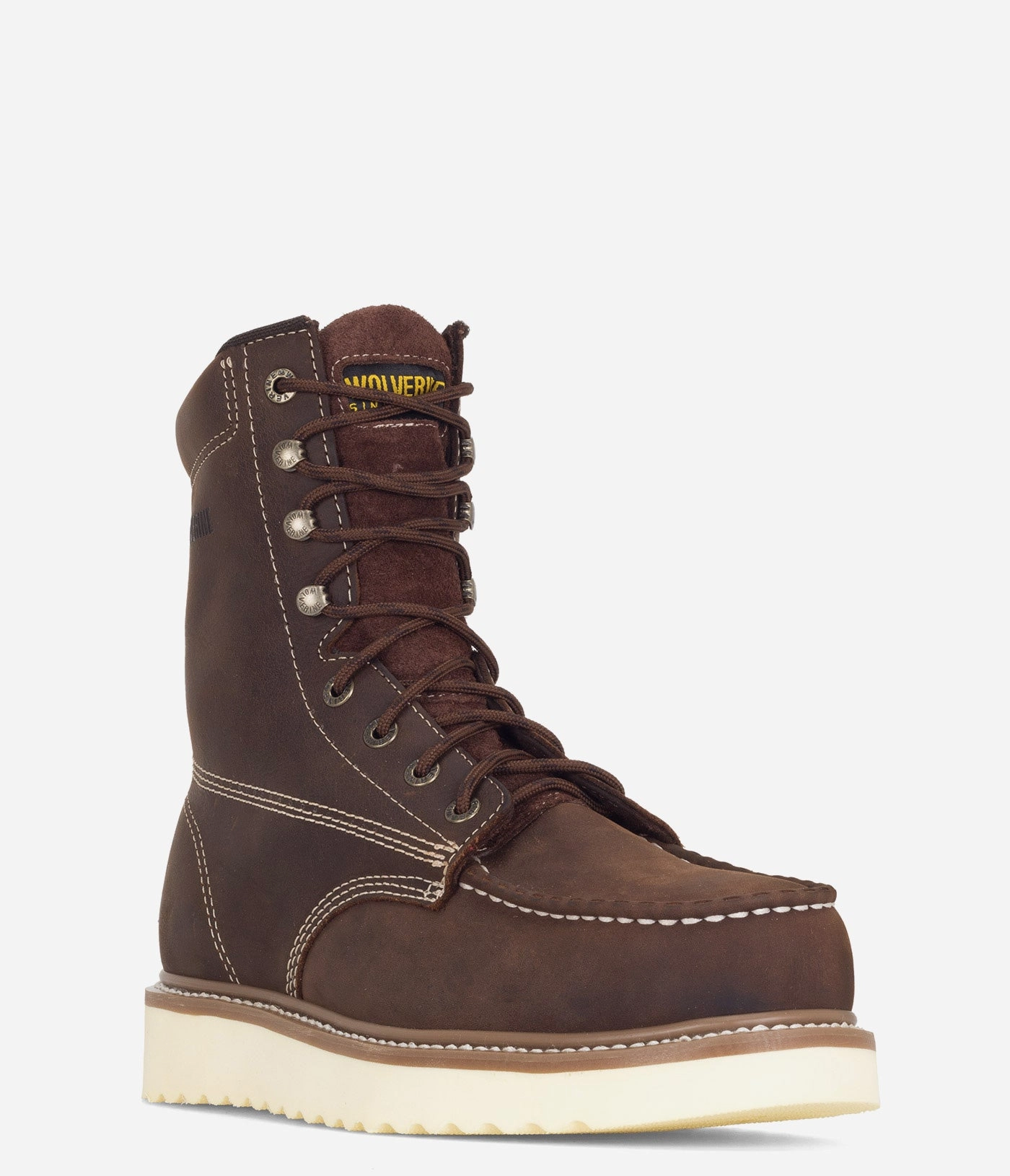 Black Dress Boots Wolverine Loader 8" Soft Toe Wedge Boot - Men