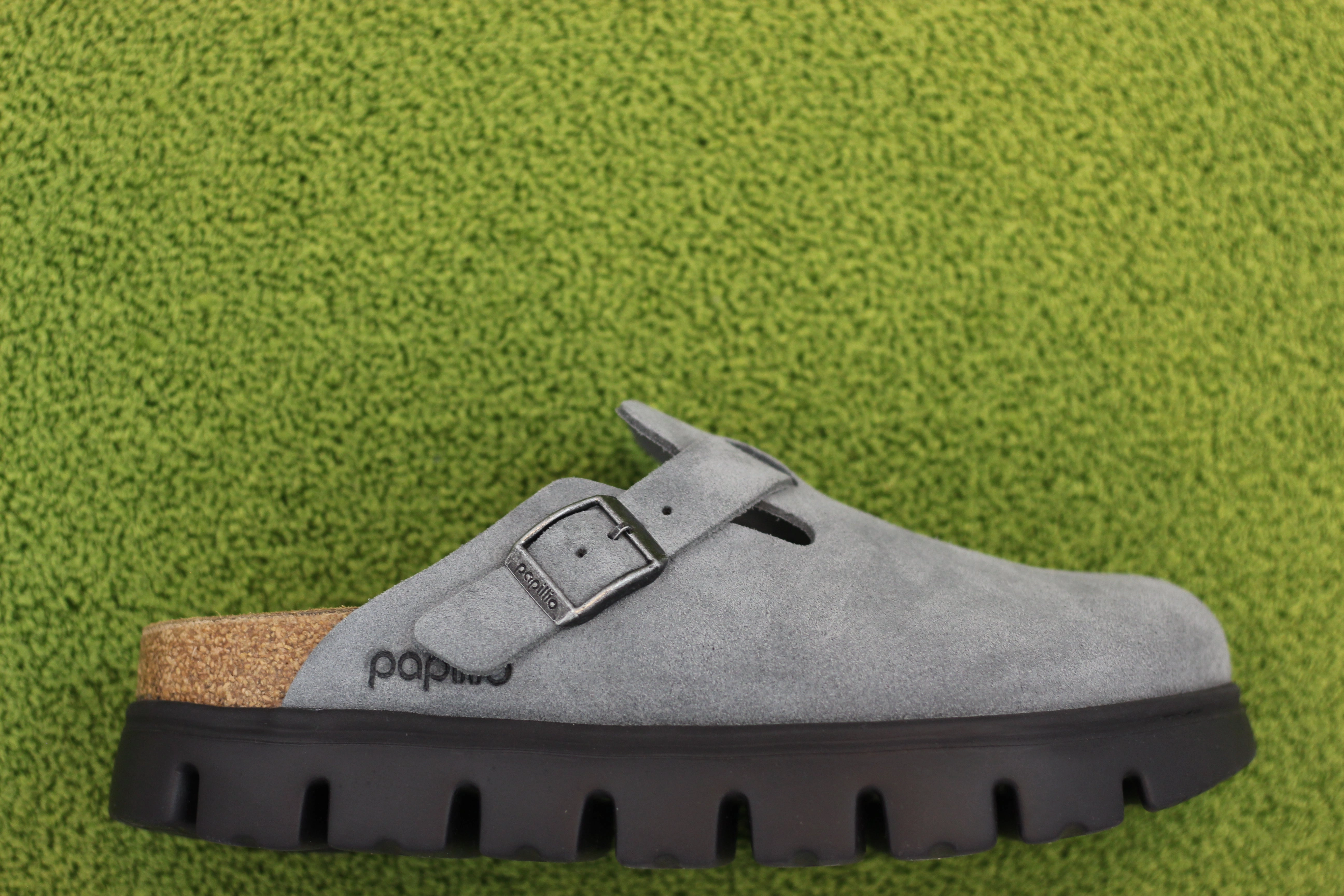 Memory Foam Shoes Slip On Women's Boston Chunky Clog - Basalt Suede