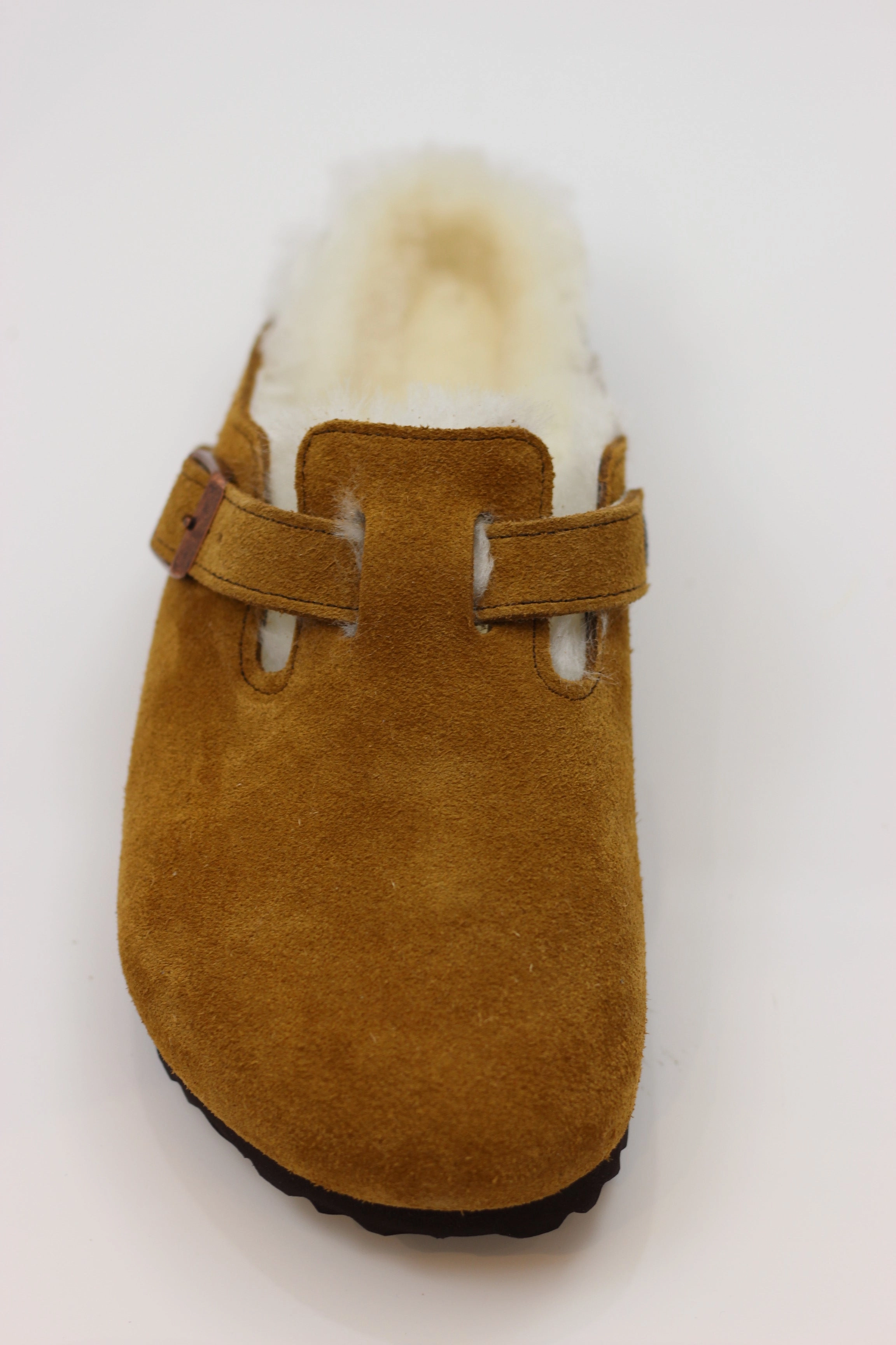 Jungle Moc Slip On Shoes Women's Boston Shearling Clog - Mink Suede/Shearling
