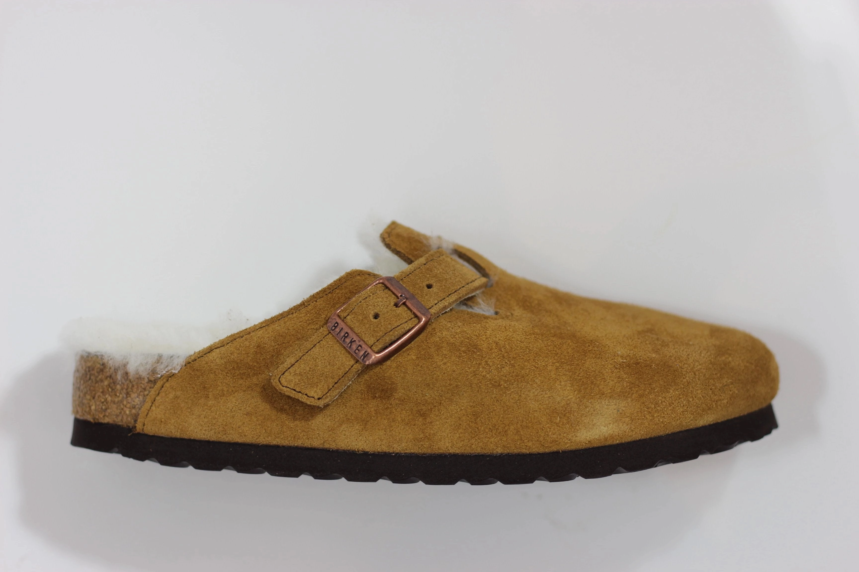 Women's Boston Shearling Clog - Mink Suede/Shearling Slip-ons