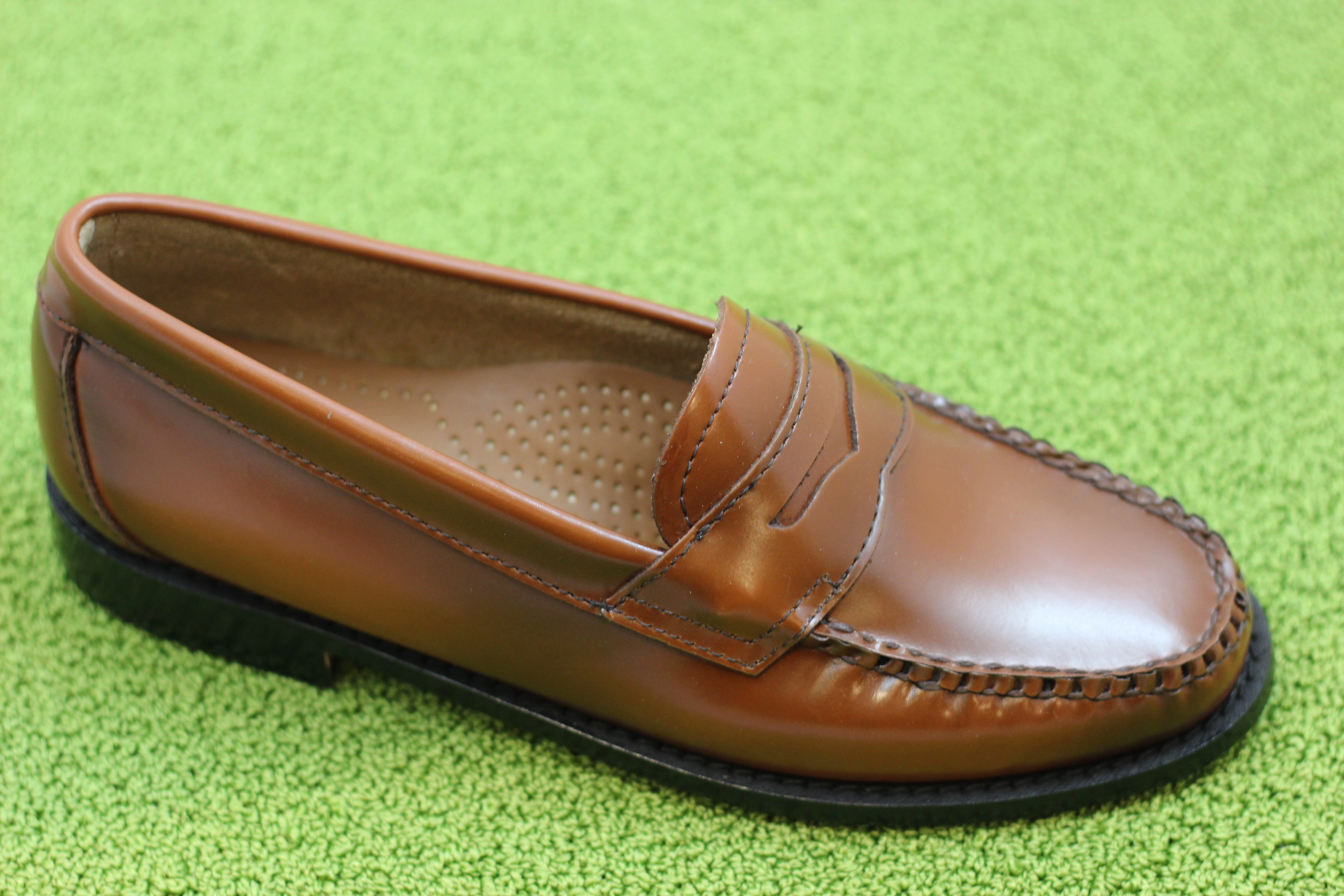 Orthopedic Slip Ons Women's Flat Strap Loafer - Cognac Leather