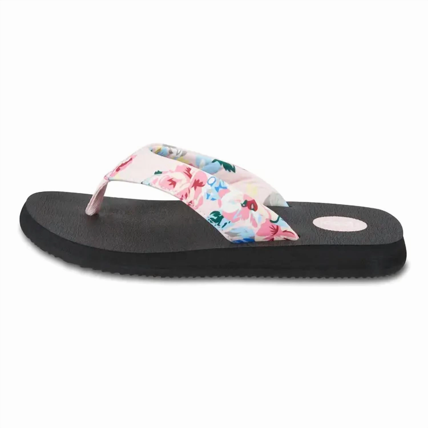 Bbw Flip Flops Women's Isabella Yoga Mat Floral Flip Flop In Pink Cottage