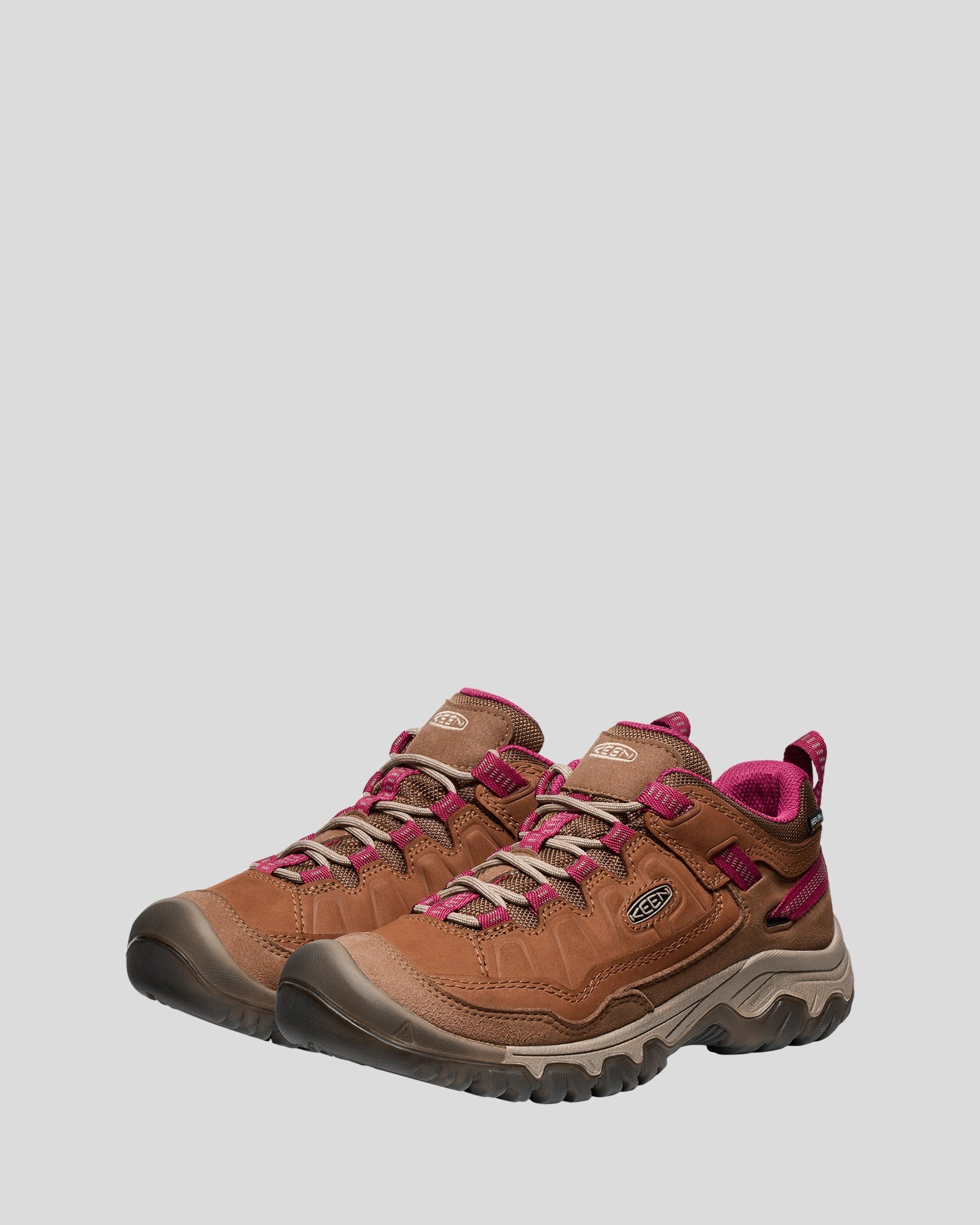 Women's Keen Targhee IV Waterproof Boots - Bison/Beaujolais Ultralight Hiking Boots