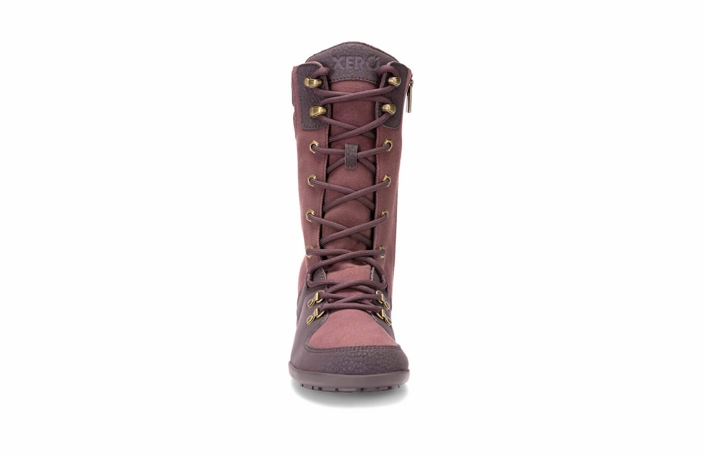 Combat Boots Heels Women's Mika Boots In Chocolate Plum