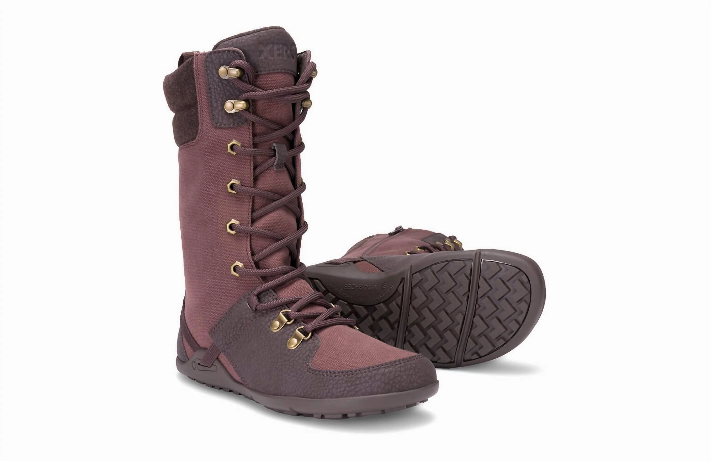 Women's Mika Boots In Chocolate Plum Usmc Combat Boot