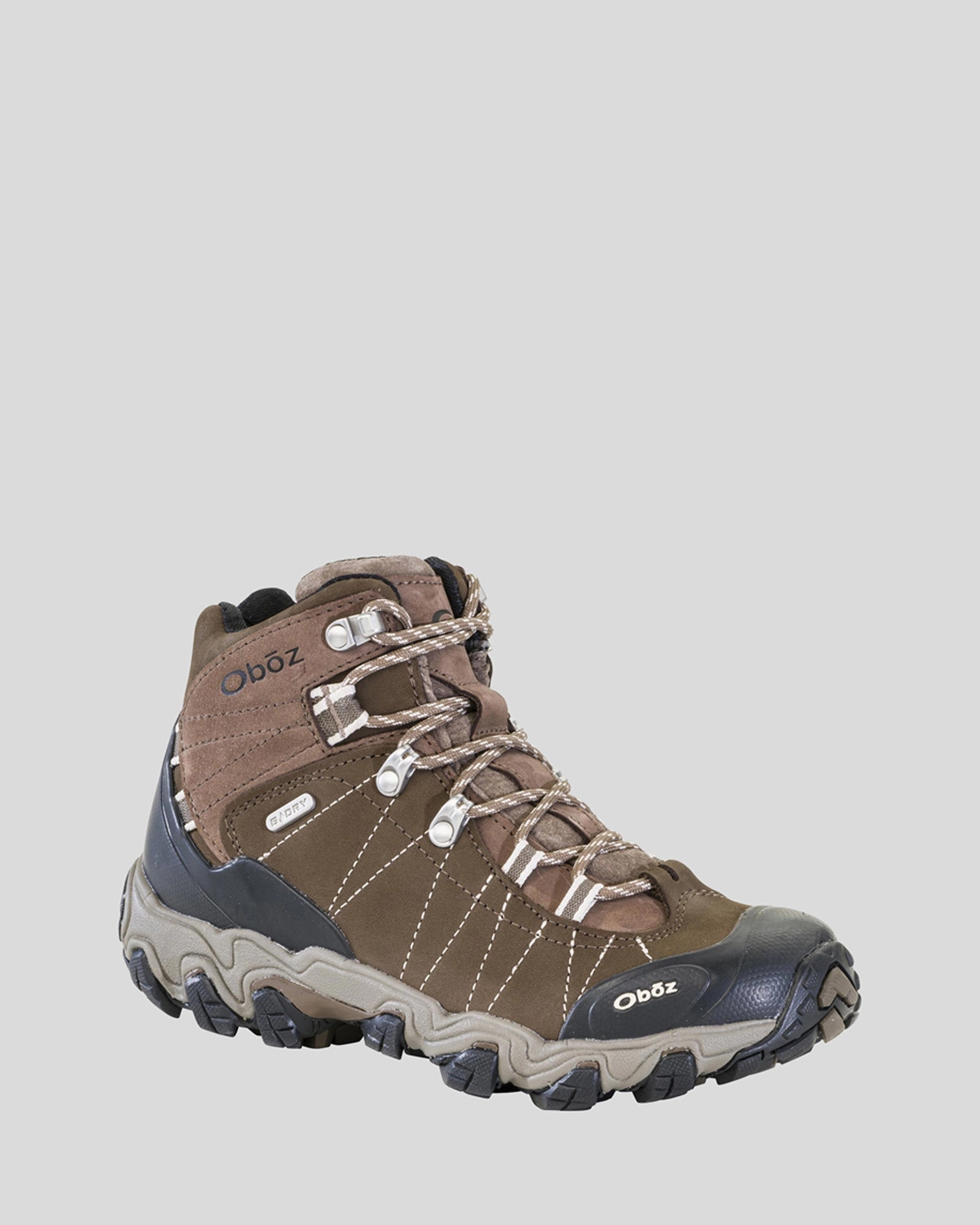 Women's Oboz Bridger Waterproof Mid Hiking Boots Wide - Walnut Hiking In Military Boots