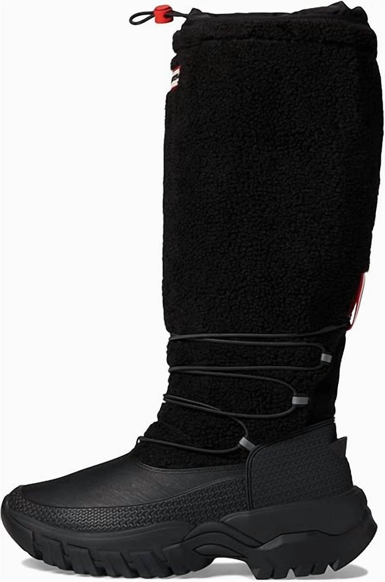 Women's Wanderer Tall Sherpa Snow Boots In Black Klim Snow Boots