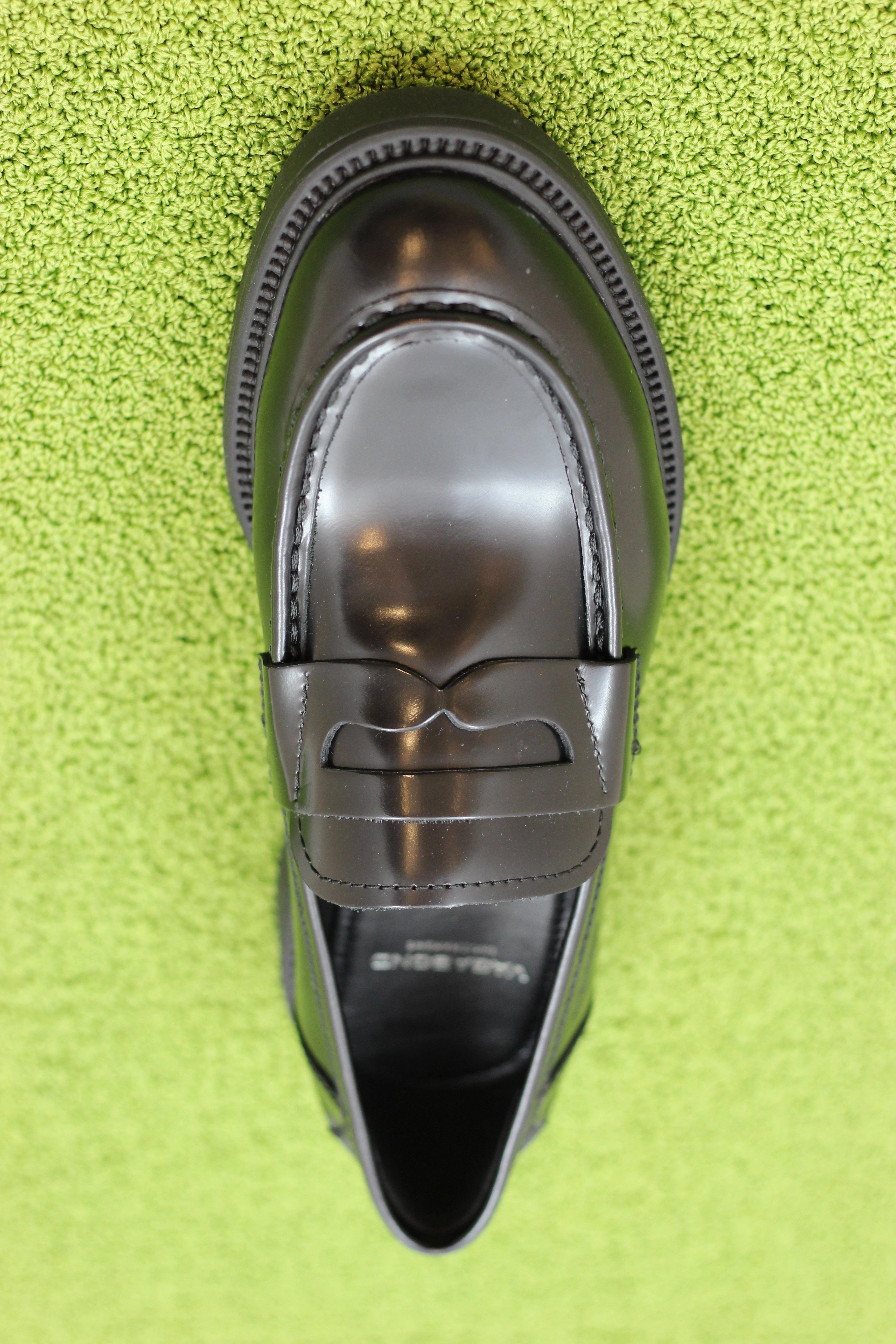 Womens Alex W Loafer - Black Leather Slip-on Shoes For Elderly With Balance Problems