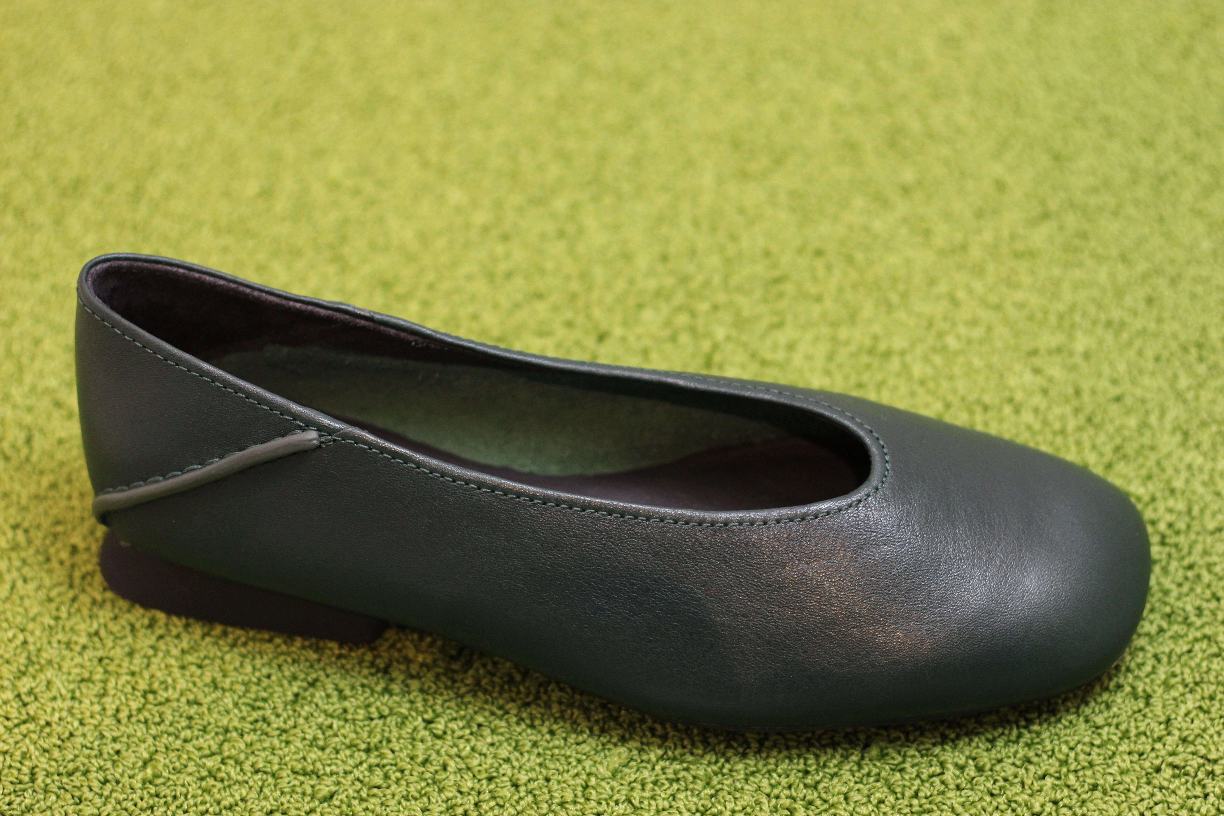 Womens Casi Myra Slip On - Arume Green Leather Slip On Mules Slip On Tennis