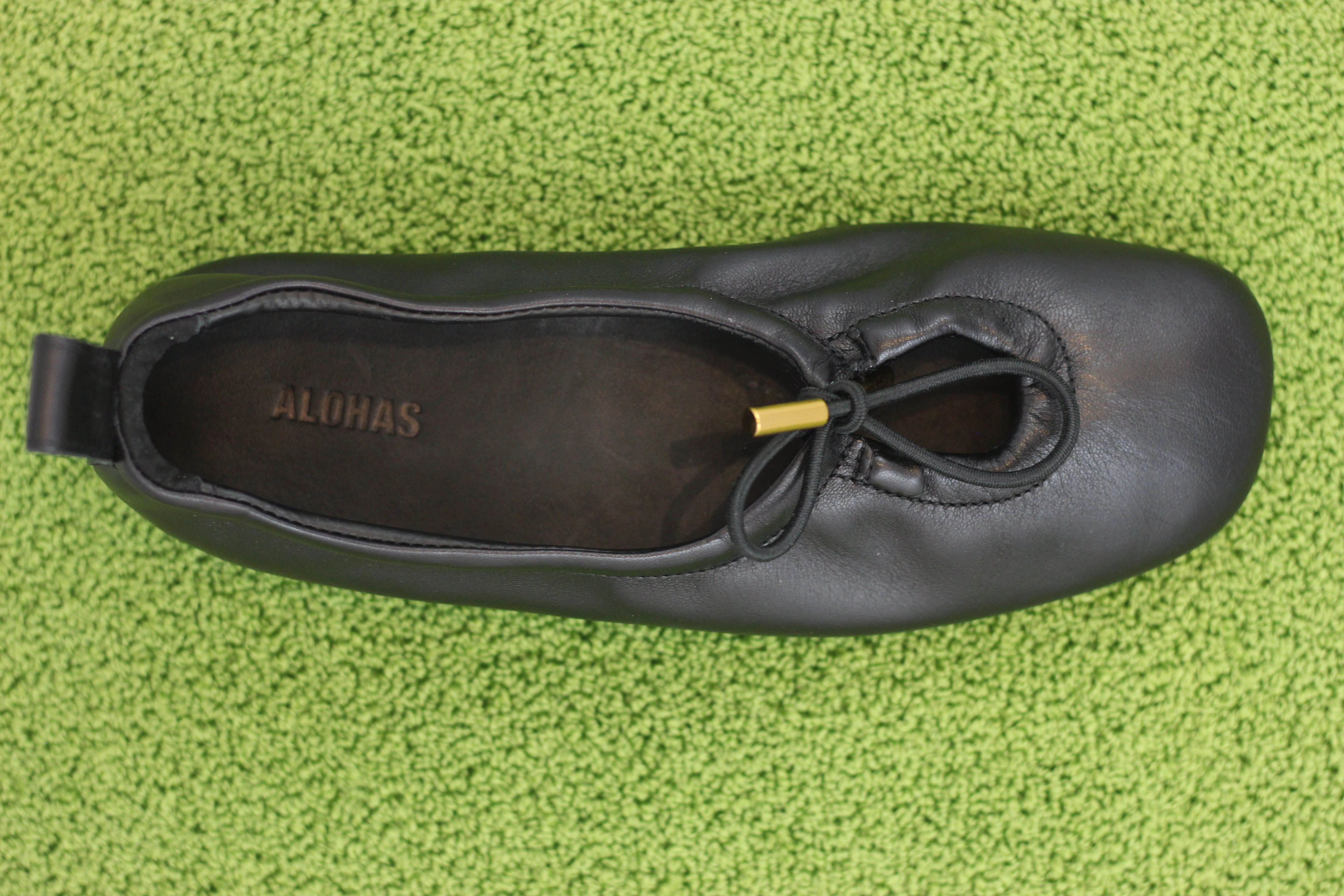 Slip On Safety Shoe Covers Womens Rosalind Ballet - Black Leather