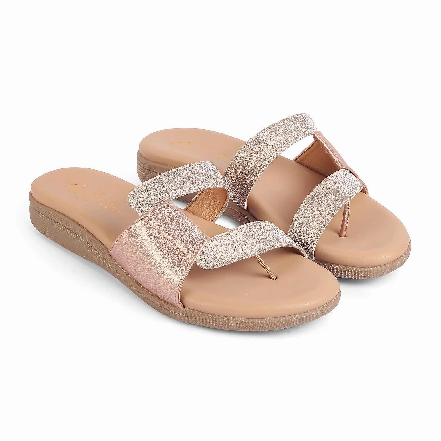 Tresmode Afilia Champagne Women's Dress Flats Cute Flat Wedding Shoes