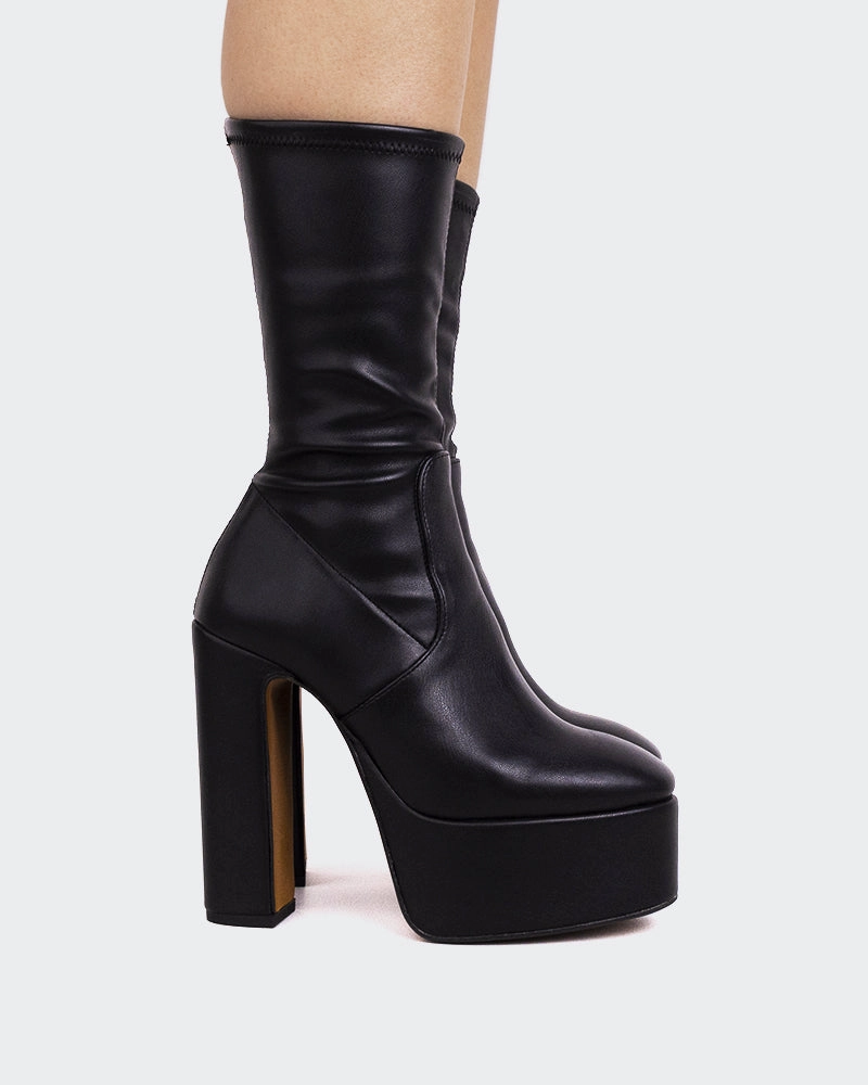 Dixie Black Stretch Linden Woods Chelsea Boot