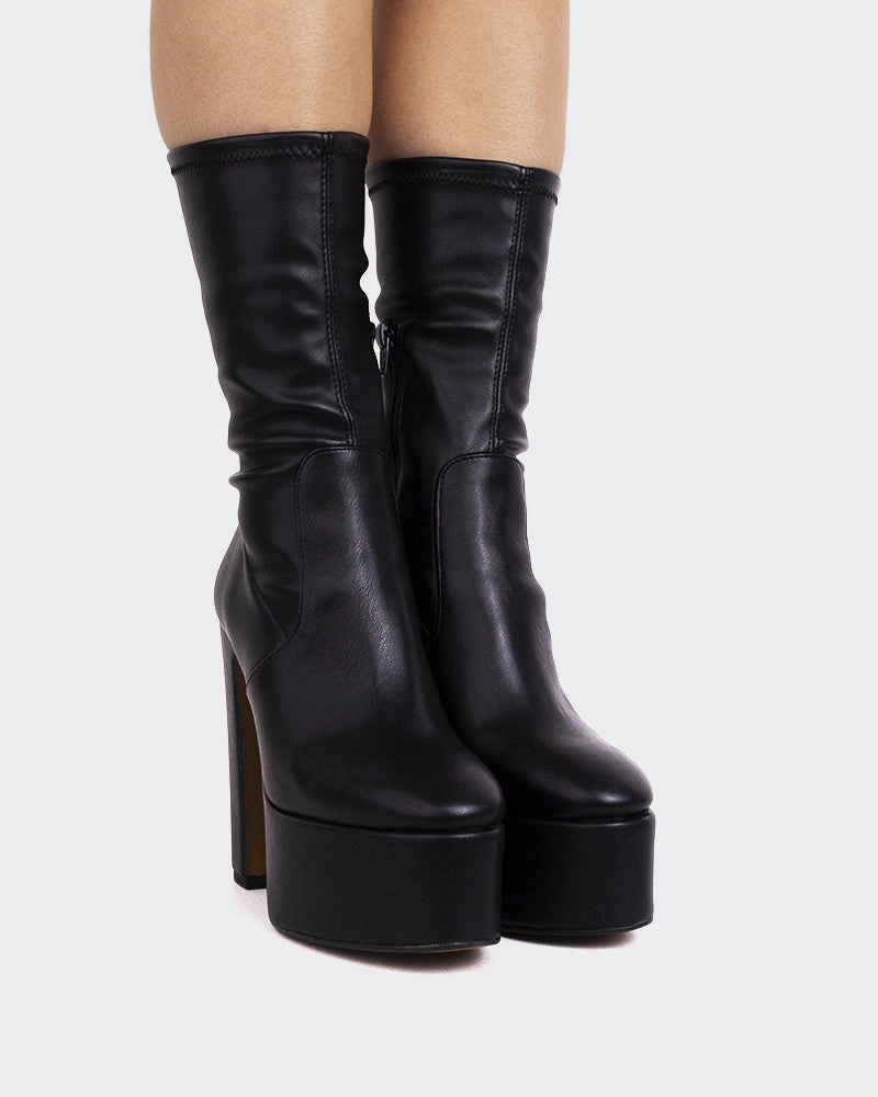 Narrow Shaft Chelsea Boots Dixie Black Stretch