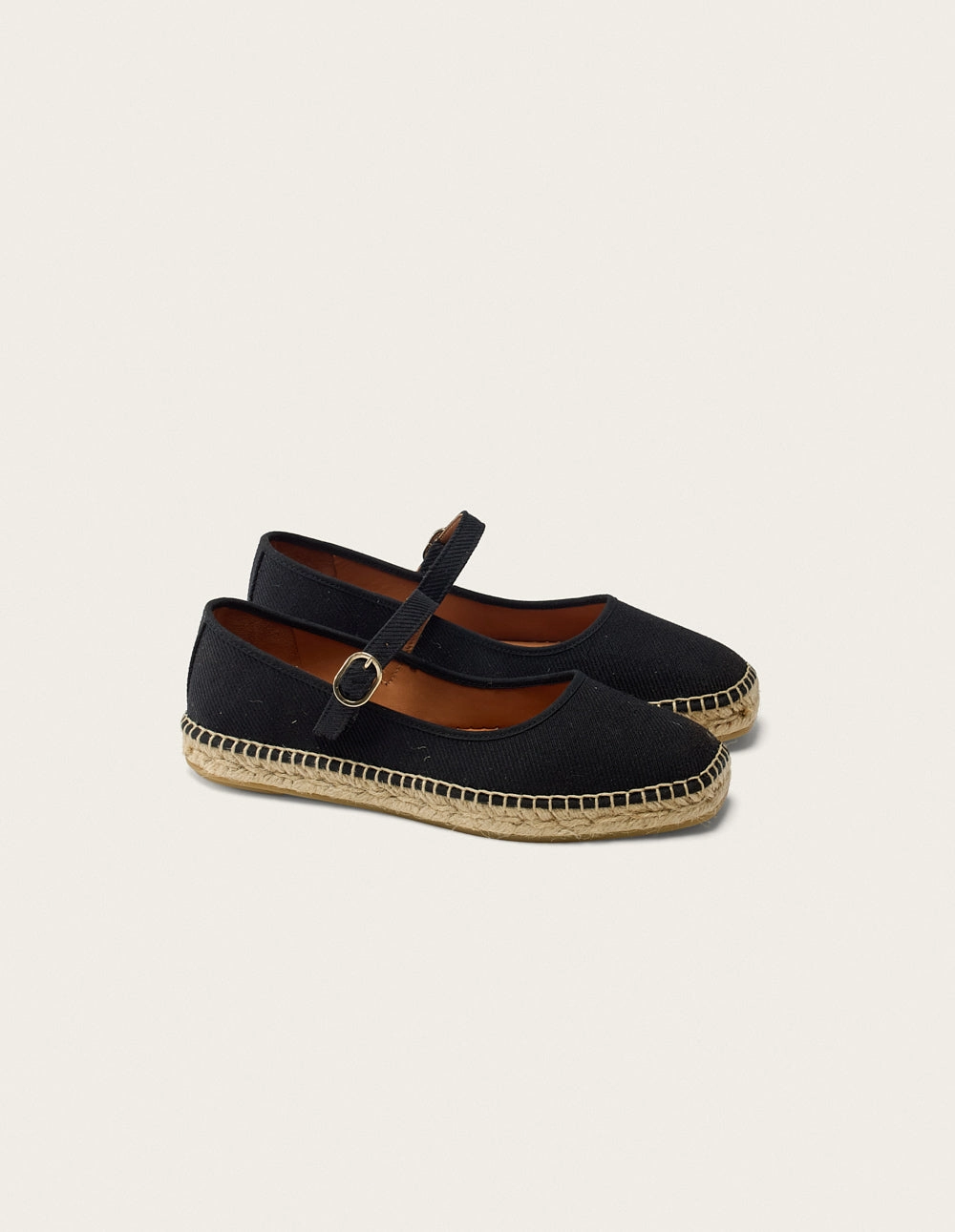 Espadrilles Bebi - Toile noir Slingback Espadrilles