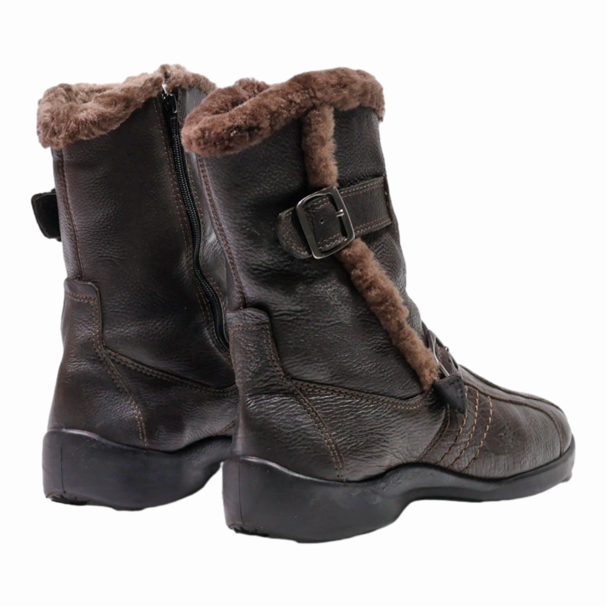 Canada Goose Snow Boots JOMOS Snow Boots Brown Leather Womens UK 7