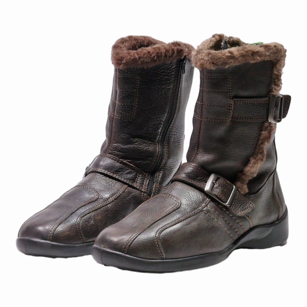 Best Snow Boots For Walking On Ice JOMOS Snow Boots Brown Leather Womens UK 7