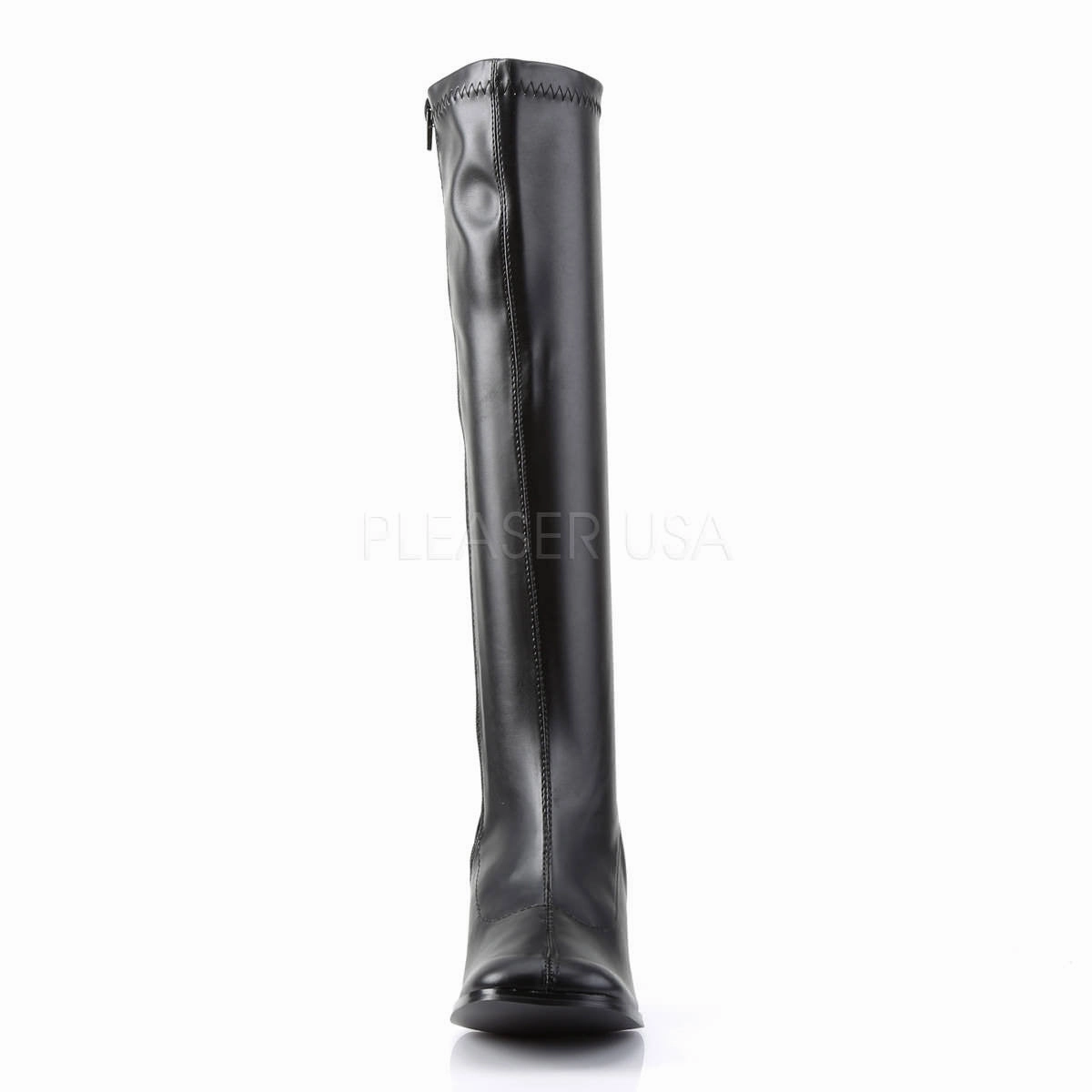 Catwalk Knee High Boots 3 Inch Heel GOGO-300 Black Pu
