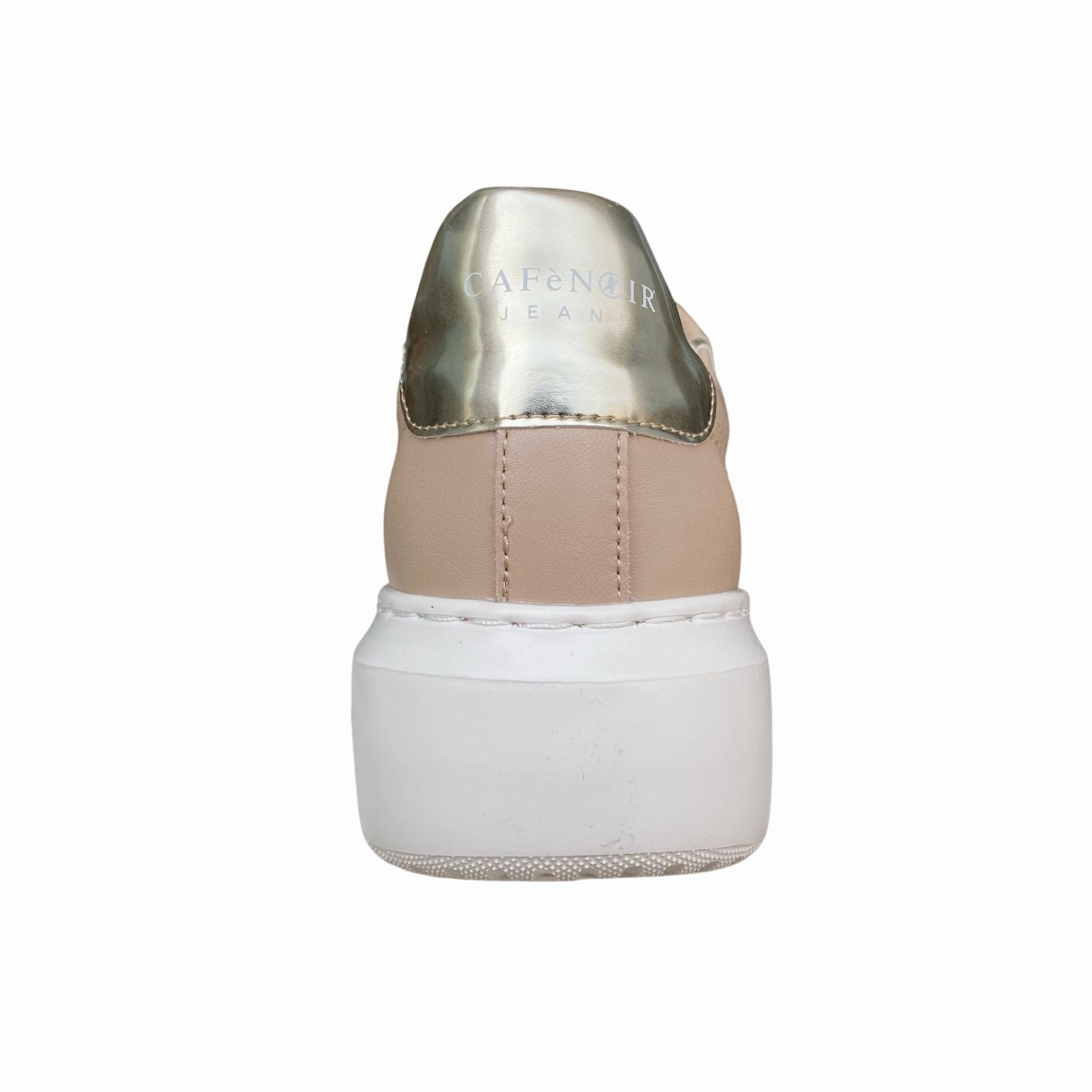 CafNoir scarpa sneakers da donna con gioiello sui lacci c1DE1032 nocciola Football Sneakers